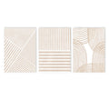 Bohemia Pink Beige Geometric Lines Art Print Wall Decor by Axyaa