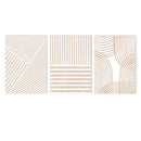 Bohemia Pink Beige Geometric Lines Art Print Wall Decor by Axyaa