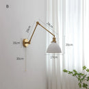 Axyaa Nordic Ceramic LED Wall Sconce with Pull Chain Switch