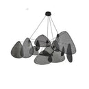 Axyaa Canework Screens Chandelier: Elegant Rattan Suspension Lighting for Living & Dining Rooms