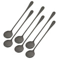 Axyaa Stainless Steel Long Handle Spoon Set for Coffee Dessert Milkshake Ice Cream