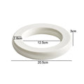 Axyaa Round Donut Ceramic Plate Dessert Snack Sushi Dim Sum Serving White Tableware