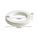 Axyaa Round Donut Ceramic Plate Dessert Snack Sushi Dim Sum Serving White Tableware