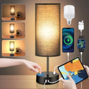 Axyaa Rechargeable LED Touch Control Table Lamp with Dual USB-C and Dual USB Ports