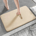 Axyaa Cozy Coral Fleece Bath Mat - Gray