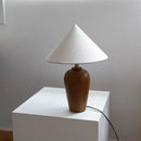 Axyaa Solid Wood Fabric Desk Lamp: Antique Wabi Sabi Style for Bedroom & Living Room
