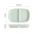 Axyaa Ceramic Grid Plate for Weight Loss Fruit Breakfast - Highend Quality