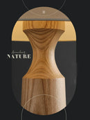 Axyaa Black Wood Solid Wood Table Lamp Minimalist Home Decor Luxury Wooden Lamp