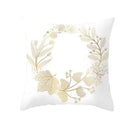 Axyaa Gold Plant Polyester Pillow Case for Home Decor