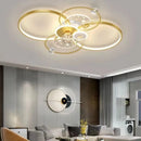 Axyaa Modern Black Gold LED Ceiling Light with Remote Control