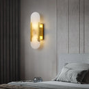 Axyaa Marble Wall Lamp Sconce Light for Bedroom Living Room with G4 Bulb