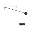 Axyaa Nordic Black Table Lamp: Adjustable Desk Light for Living Room and Bedroom