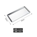 Axyaa Stainless Steel Rectangular Food Storage Tray for Sushi BBQ Baking Pan