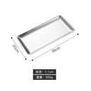 Axyaa Stainless Steel Rectangular Food Storage Tray for Sushi BBQ Baking Pan