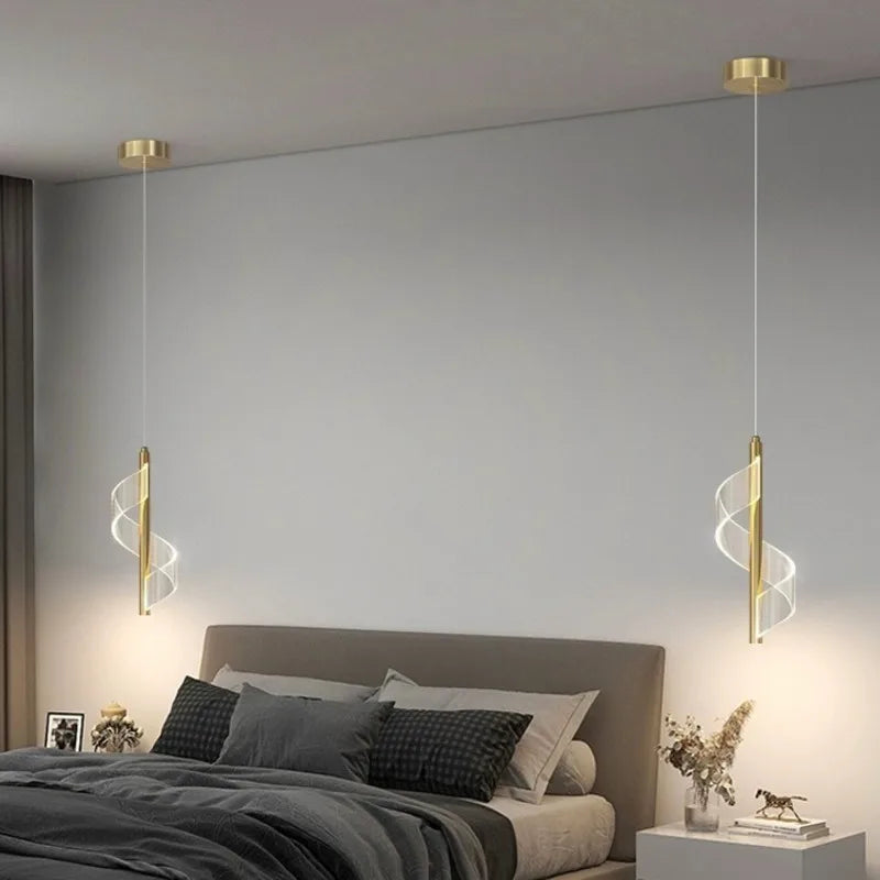 Axyaa Silver LED Pendant Lamps for Luxury Home Decor