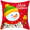 Axyaa Christmas Cushion Cover 45x45cm Snowman Santa Noel Navidad Happy New Year