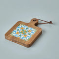 Axyaa Wooden Floral Kitchen Mat Set