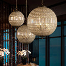 Axyaa Spherical Crystal Pendant Chandelier for Living Room and Bedroom