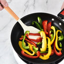 Axyaa Silicone Wooden Handle Kitchen Utensils Set