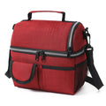 Axyaa Double Layer Oxford Cloth Tote Lunch Bag with Shoulder Strap for School and Office