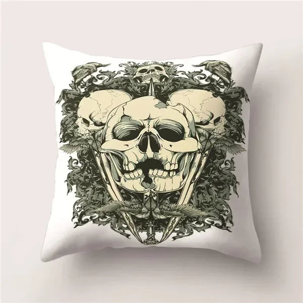 Skull Polyester Pillowcase 45X45CM Axyaa Home Decor Cushion Cover Square Sofa Decor