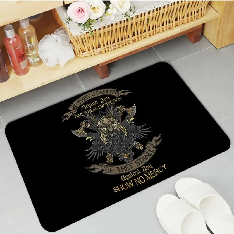 Axyaa Viking Pattern Symbol Floor Mat for Home Decoration