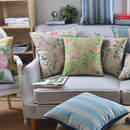 Axyaa Vintage Floral Pillow Cover Pink Green 45x45cm