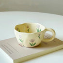 Axyaa CreatiCeramic Coffee Cup Flower-Shaped Mug with High Color Value