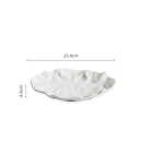 Axyaa Ceramic Salad Plate with Frosted Texture, Shallow Design - Artistic Tableware