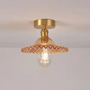 Wavy Glass Ceiling Light with Modern Brass Mount by Axyaa