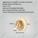 Axyaa LED Reading Wall Lamp USB Charging for Hotel Corridor Bedroom Interiors