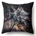 Axyaa Galaxy Print Pillowcase - Decorative Polyester Cushion Cover for Home Sofa