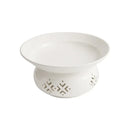 Axyaa Hotel Grade Ceramic White Plate Set with Candle Heating for Insulation