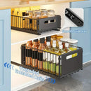 Axyaa Foldable Sliding Storage Basket: Under Cabinet Organizer for Home & Kitchen