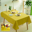 Axyaa Waterproof Dining Tablecloth: Wipeable & Reusable Solid Color Cover for Outdoor Picnic Tables