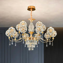 Axyaa Dandelion Crystal Chandelier: Modern Minimalist Luxe Lighting for Living Room, Bedroom, Dining Area