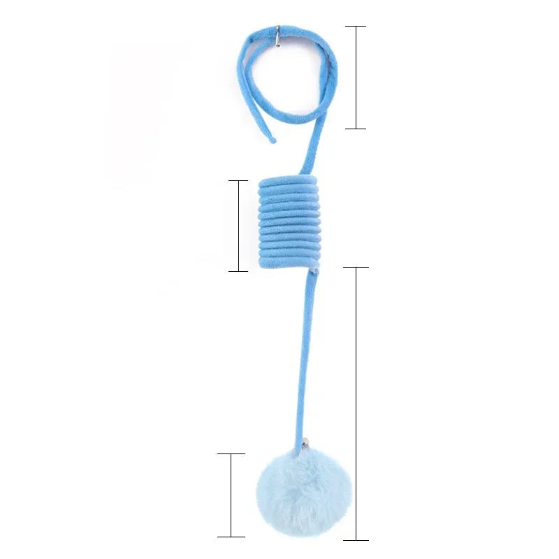 Axyaa Plush Ball Cat Teaser Toy: Interactive, Stretchable, Hanging Fun for Kittens