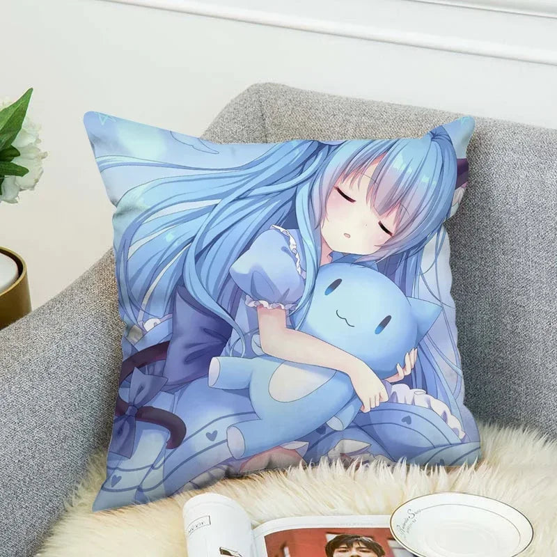 Axyaa Shizuku Anime Pillow Covers 45*45 Cushion Cover for Fall Decor
