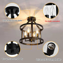 Axyaa Vintage Chandelier Ceiling Light for Farmhouse Living Room & Kitchen