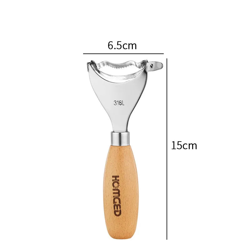 Axyaa Stainless Steel Peeler Corn Separator with Wooden Handle, Home Kitchen Tool