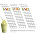 Axyaa Glass Straw Set: Reusable, Heat-Resistant, Cocktail & Juice Bar Accessories