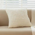 Axyaa Solid Color Elastic Puff Plaid Sofa Cushion Cover