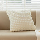 Axyaa Solid Color Elastic Puff Plaid Sofa Cushion Cover