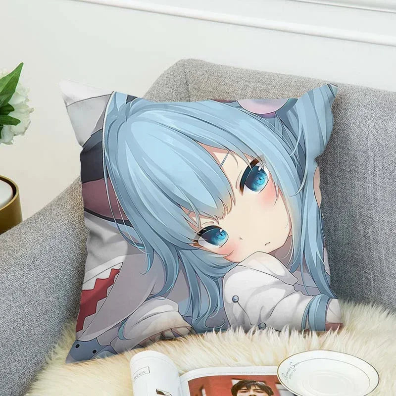 Axyaa Shizuku Anime Pillow Covers 45*45 Cushion Cover for Fall Decor