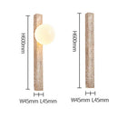 Axyaa French Cream Living Room Wall Lamp: Elegant Rectangular Stone Light for Bedroom