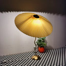 Axyaa Retro Pleated Umbrella Table Lamp Swing Iron Art for Master Bedroom