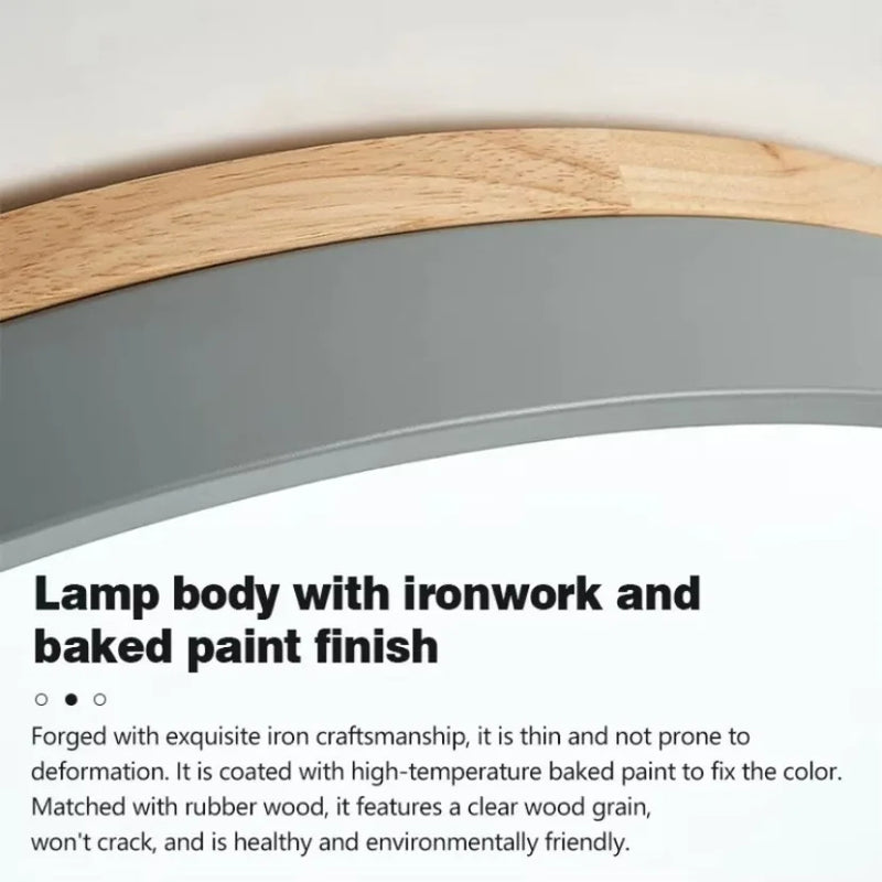 Axyaa Nordic Macaron Wood Ceiling Light for Home Decor and LED Lighting