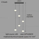 Axyaa Oval Ball Chandelier: Nordic Minimalist High-rise Staircase Lighting
