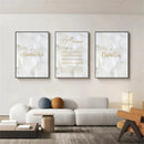 Islamic Gold Ayat Al Kursi Wall Art Canvas Painting by Axyaa for Home Decor