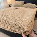 Axyaa Coral Fleece Mattress Cover - Soft & Warm, All Around Elastic Band